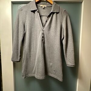 Burberry Gray Button Down Women's Shirt